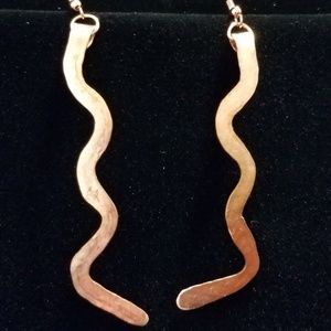 Hammered copper earrings (item#26)